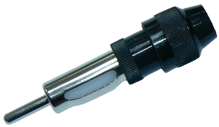 Male solderless ‘easy-fit’ car radio connector, Motorola antenna connector – steel and PVC